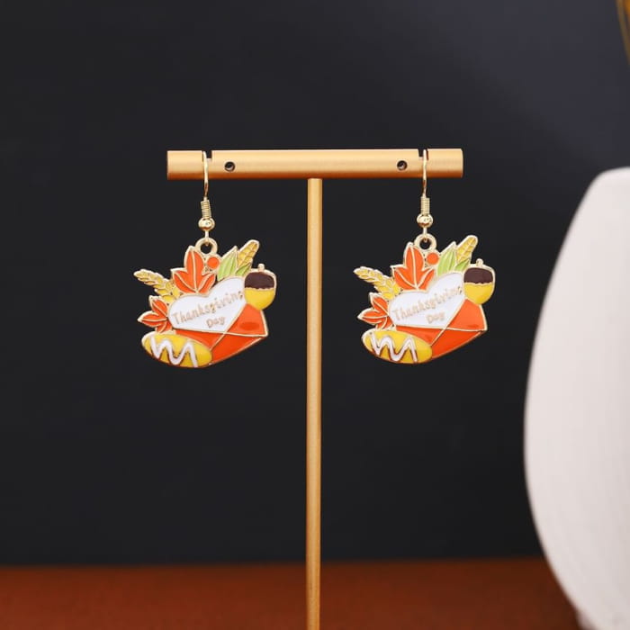 Thanksgiving Glaze Drop Earring