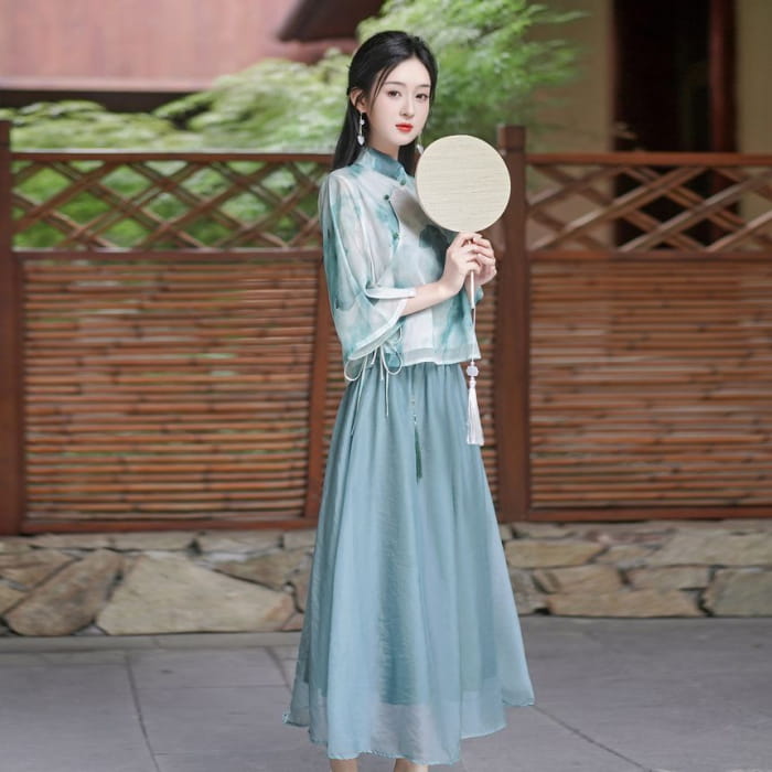 Tie Dye Hanfu Costume Set