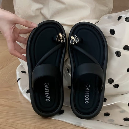 Toe Loop Slide Sandals