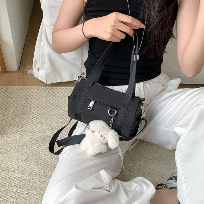 Top Handle Nylon Crossbody Bag