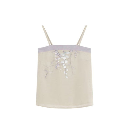 Traditional Chinese Embroidered Camisole Top / High Rise