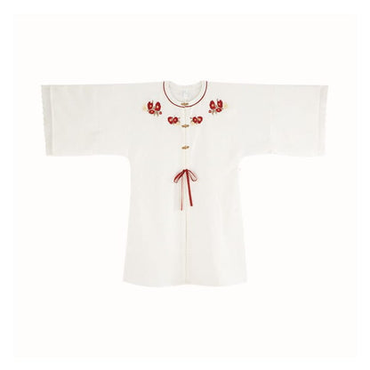 Traditional Chinese Long-Sleeve Crew Neck Embroidered