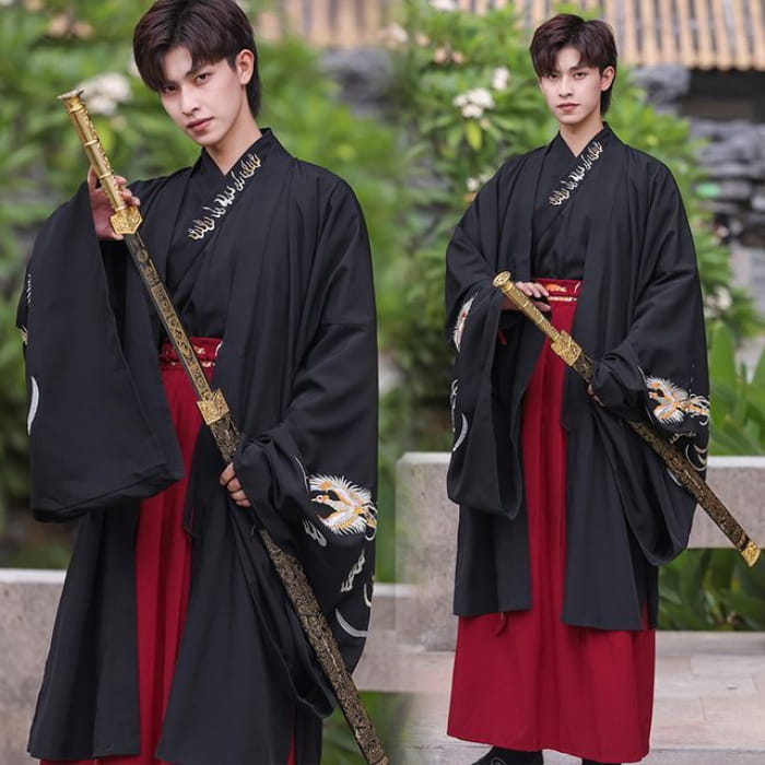 Traditional Chinese Open Front Jacket / Long