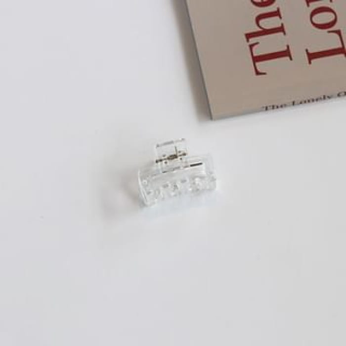 Translucent Hair Clamp (Various Designs) - 15 - Rectangle