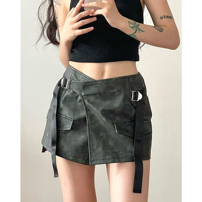 Trendy Belt Wrap Skirt