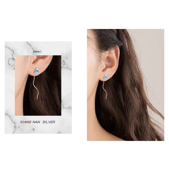 Triangle Threader Earring / Ear Stud