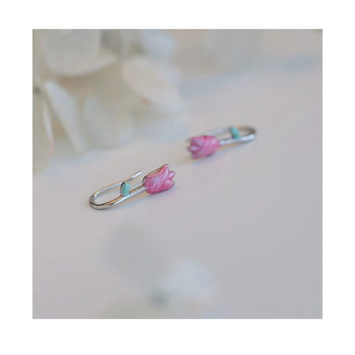 Tulip Glaze Alloy Stud Earring