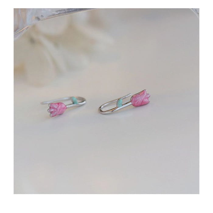 Tulip Glaze Alloy Stud Earring