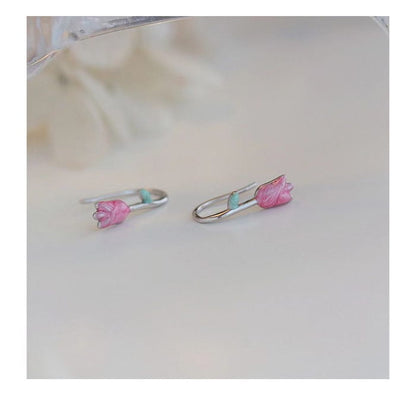 Tulip Glaze Alloy Stud Earring