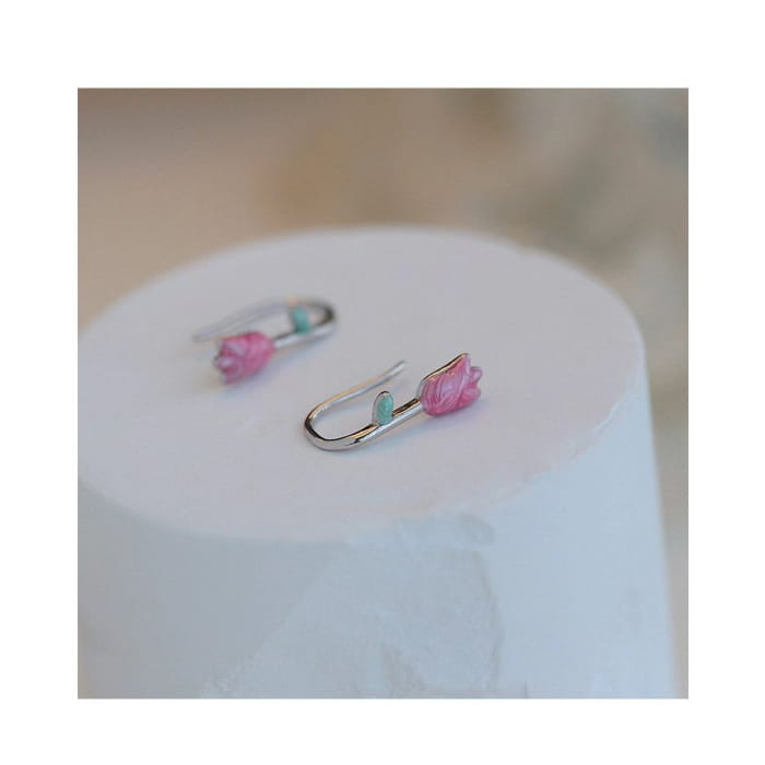 Tulip Glaze Alloy Stud Earring