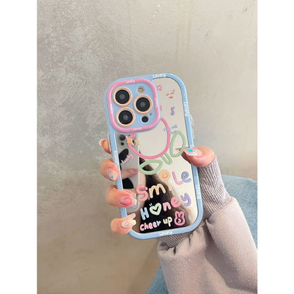 Tulip Lettering Mirrored Phone Case