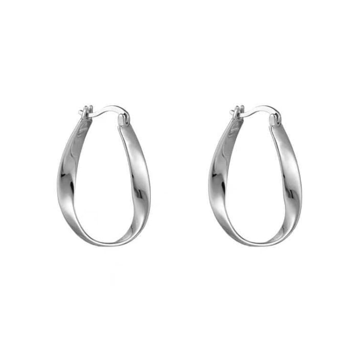 Twisted Alloy Hoop Earring