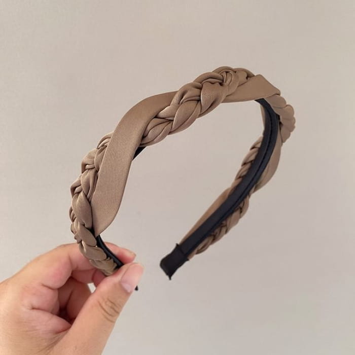 Twisted Plain Headband - Light Brown / One Size - Hair