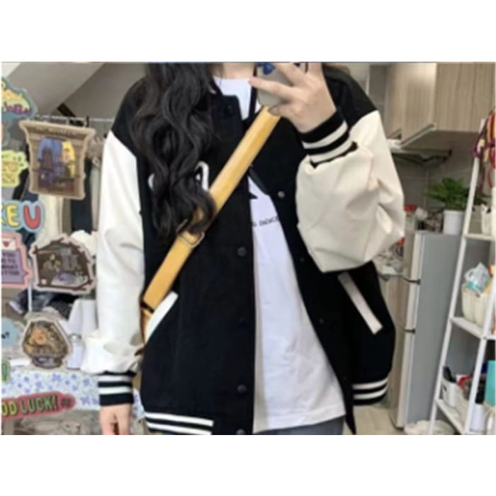 Two Tone Baseball Jacket