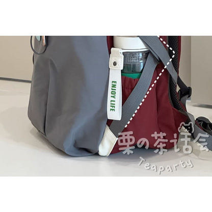 Two Tone Drawstring Laptop Backpack / Badge / Bag Charm