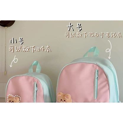 Two Tone PVC Panel Backpack / Bag Charm / Brooch / Set