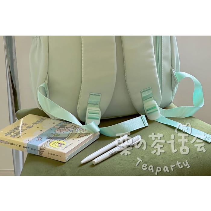 Two Tone PVC Panel Backpack / Bag Charm / Brooch / Set