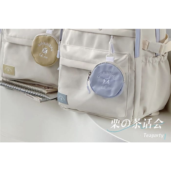 Two-Tone Top Handle Backpack / Charm / Set