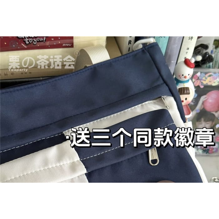 Two Tone Tote Bag / Charm / Set