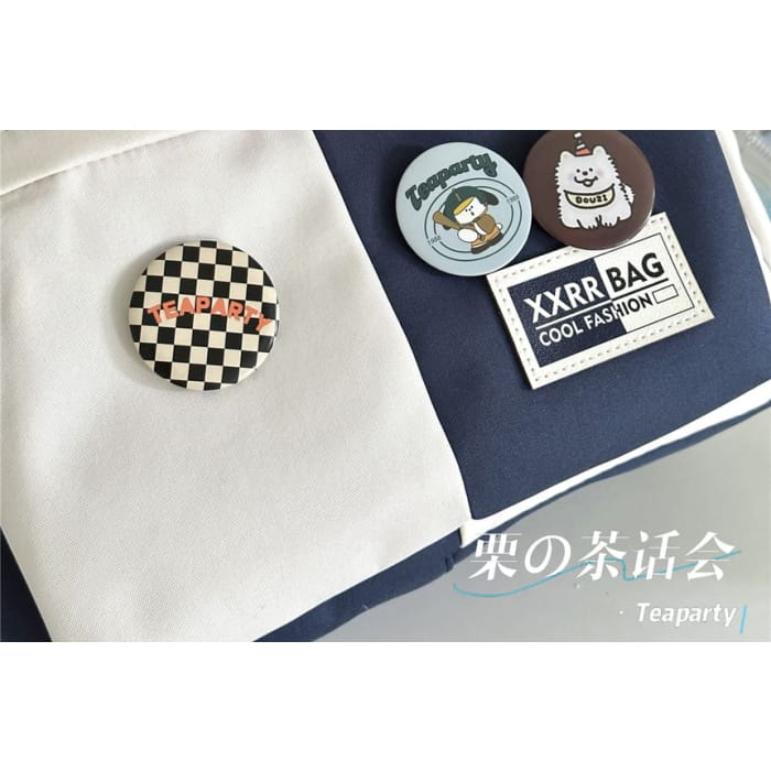 Two Tone Tote Bag / Charm / Set