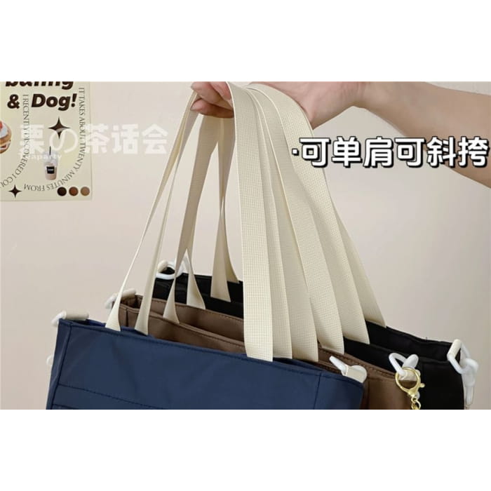 Two Tone Tote Bag / Charm / Set