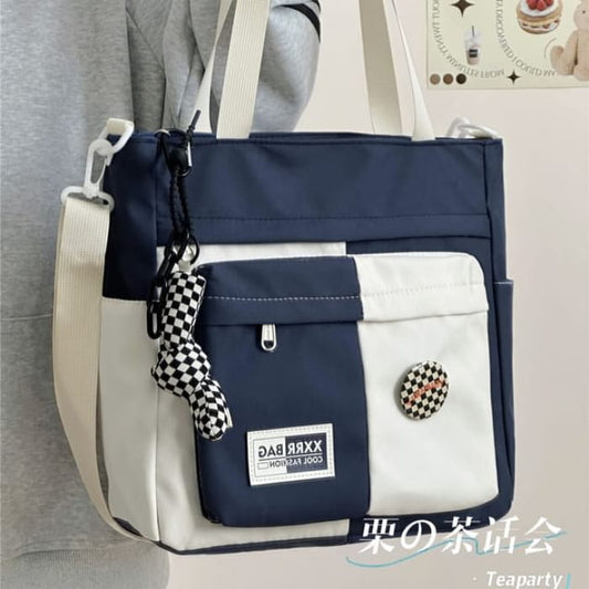 Two Tone Tote Bag / Charm / Set