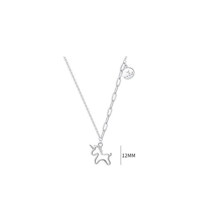 Unicorn Pendant Alloy Choker