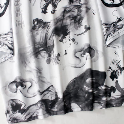 Vintage Character Dragon Print Cardigan Outerwear