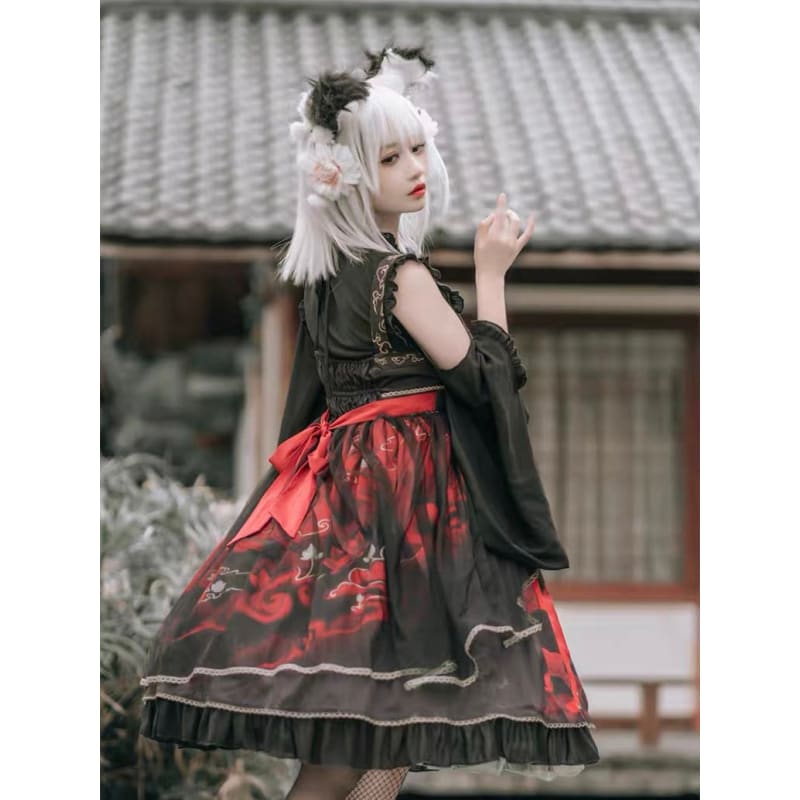 Vintage Fox and Cloud Dress - Modern Hanfu