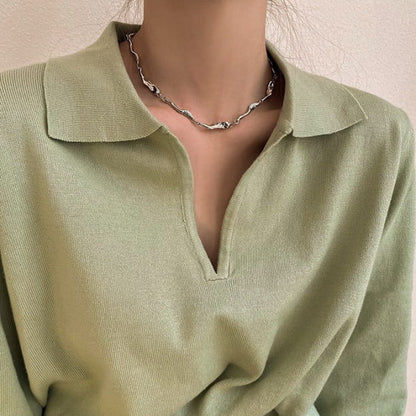 Vintage Sliver Necklace - Standart / Silver