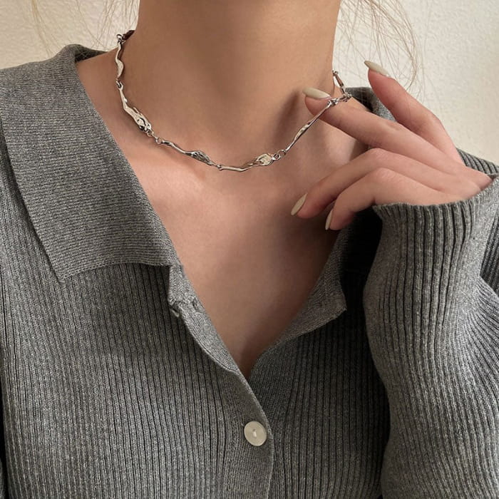 Vintage Sliver Necklace - Standart / Silver