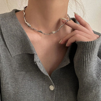 Vintage Sliver Necklace - Standart / Silver