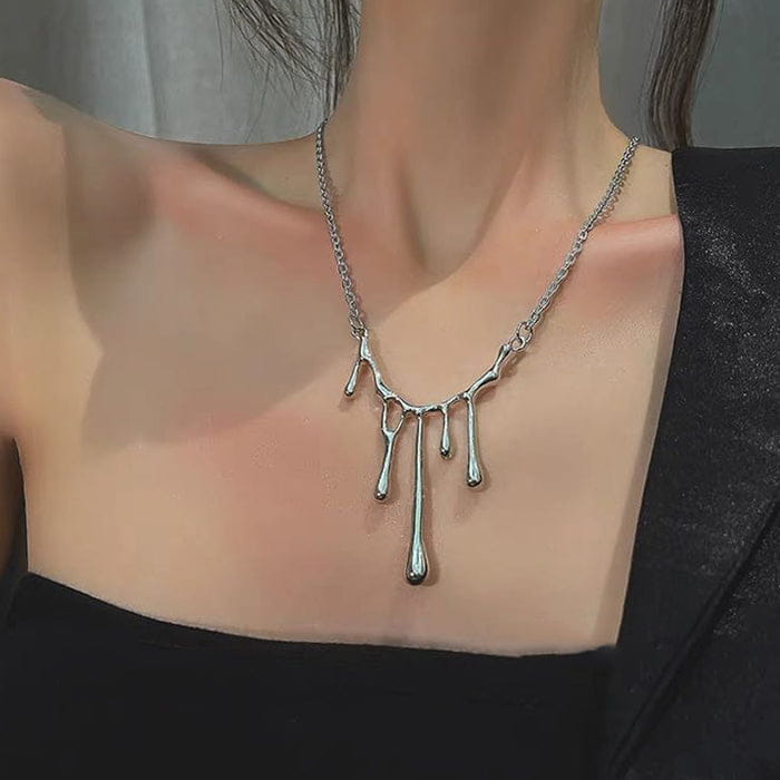 Water Drop Necklace - Standart / Silver