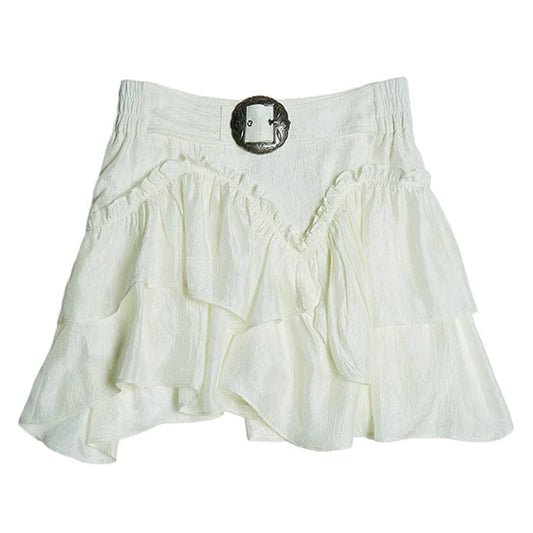 White Mini Skirt - S