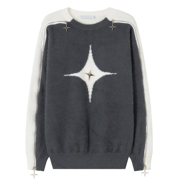 White Star Open-Shoulder Sweater - Sweaters