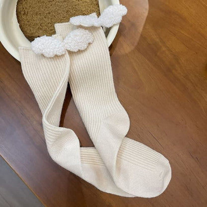 Wing Accent Socks - Almond / One Size