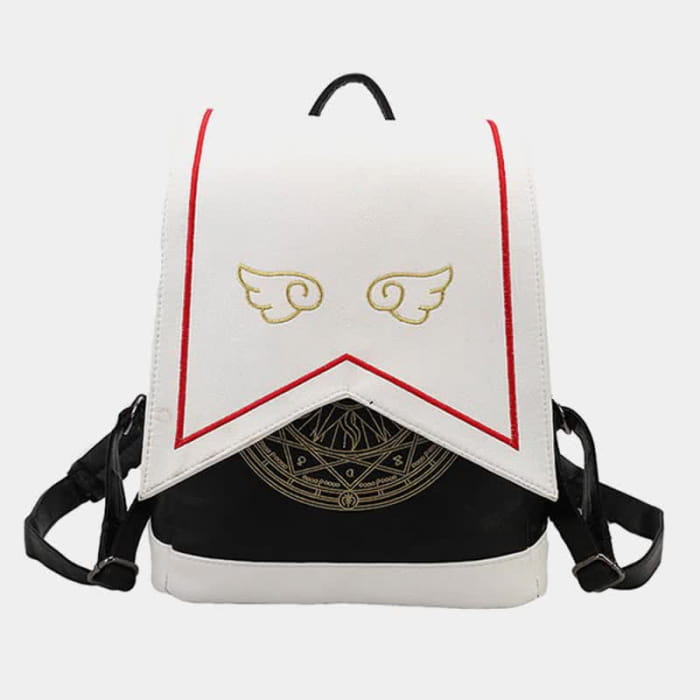 Wing Embroidery School Bags Cartoon - White / One Size