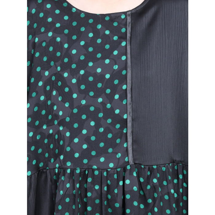 Women Summer Artsy Dot Spliced Loose Maxi Dress BN1044