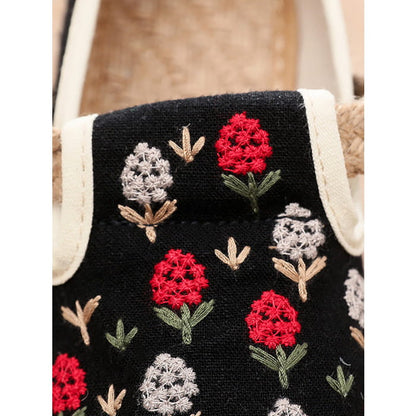 Women Summer Artsy Embroidery Linen Cotton Shoes BN1034