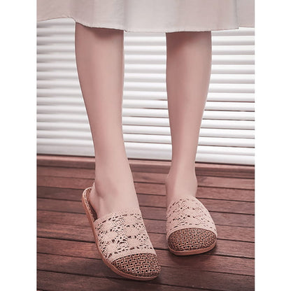 Women Summer Rattan Weaving Indoor Slippers BN1024 - 35-36