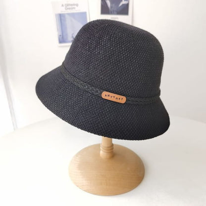 Woven Bucket Hat - Black / One Size