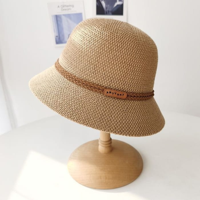 Woven Bucket Hat - Camel / One Size