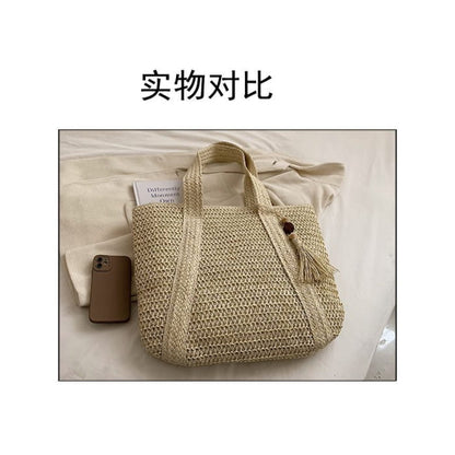 Woven Tasseled Tote Bag