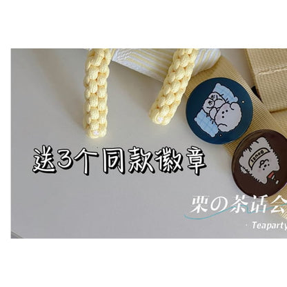 Woven Waist Bag / Charm / Pin / Set