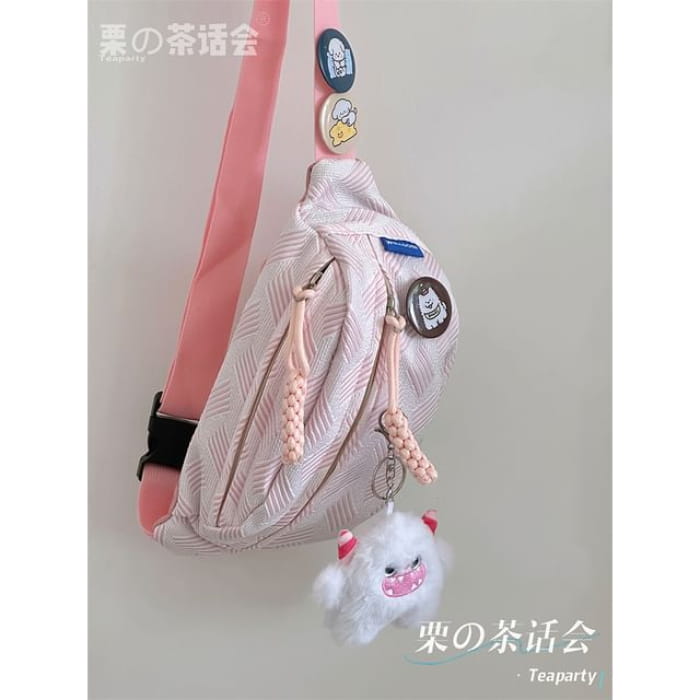 Woven Waist Bag / Charm / Pin / Set - With Horn Monster