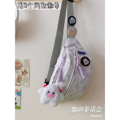 Woven Waist Bag / Charm / Pin / Set - With Horn Monster