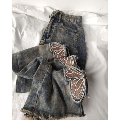 Y2K Butterfly Cut Out Jeans