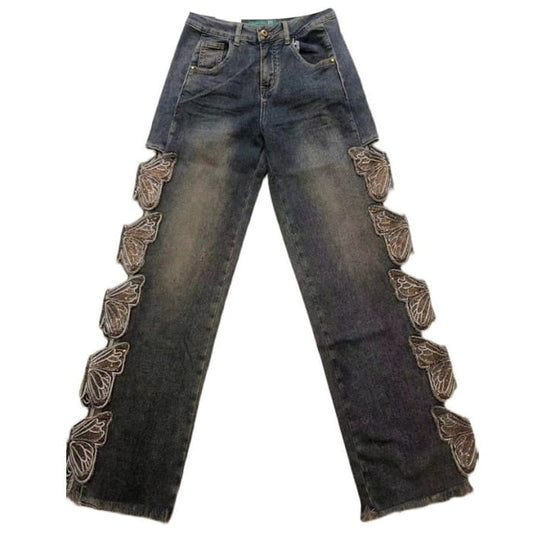 Y2K Butterfly Cut Out Jeans