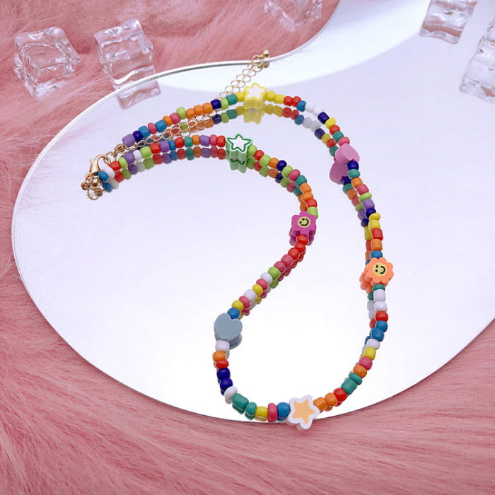 Y2K Candy Beaded Necklace - Standart / Multi