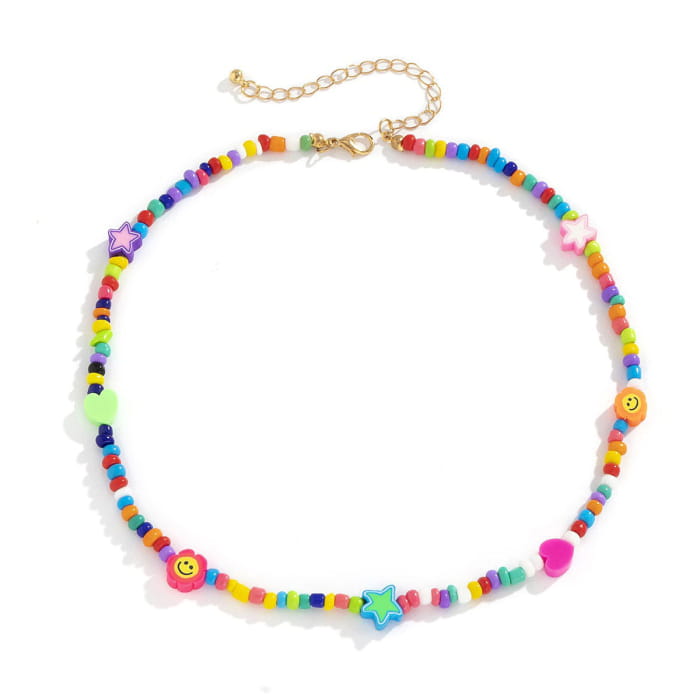 Y2K Candy Beaded Necklace - Standart / Multi